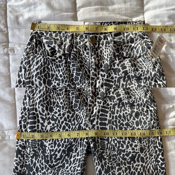 🥤 Frame Le High Skinny High Rise Skinny Noir Multi Animal Print Jean 24 NWT - Picture 13 of 15